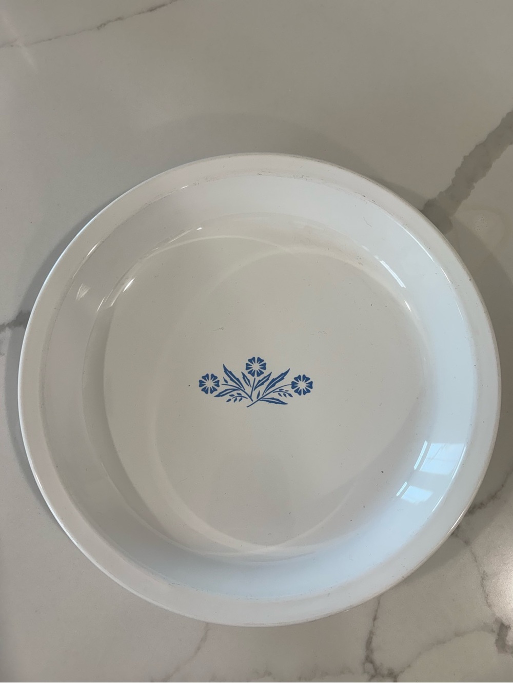 Vintage Corning Ware Blue Cornflower P-309 9” Pie Plate Baking Dish USA